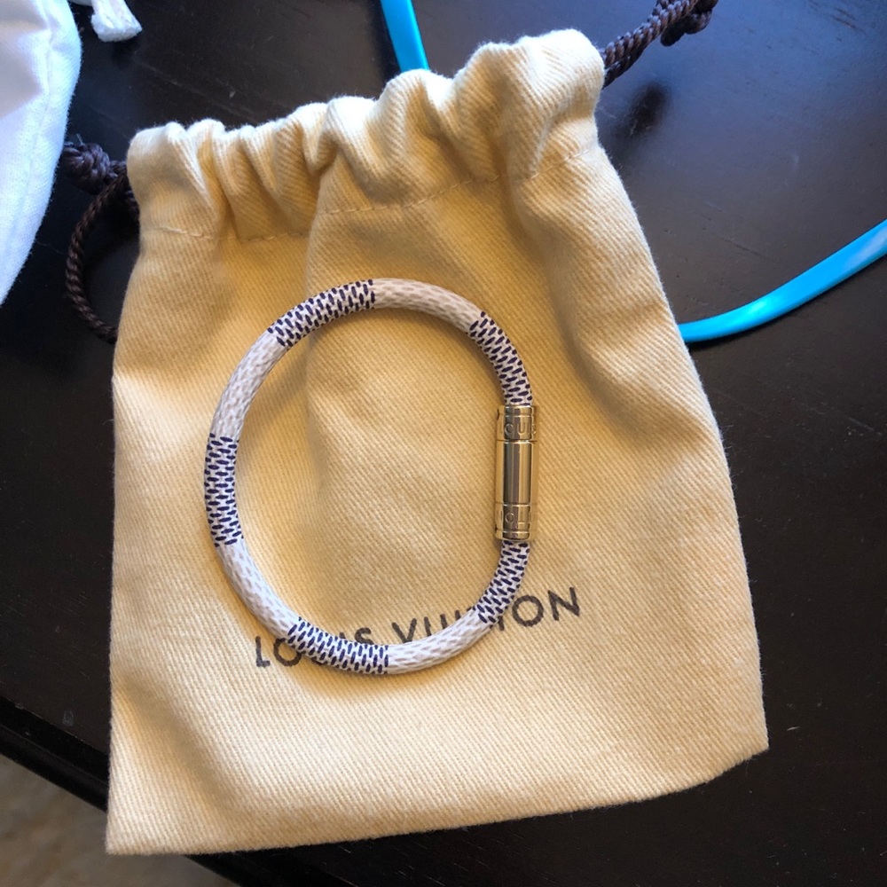 Louis Vuitton Keep It Bracelet Blue Damier Azur